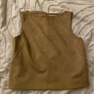 Abercrombie & Fitch Tan Suede Tank Top